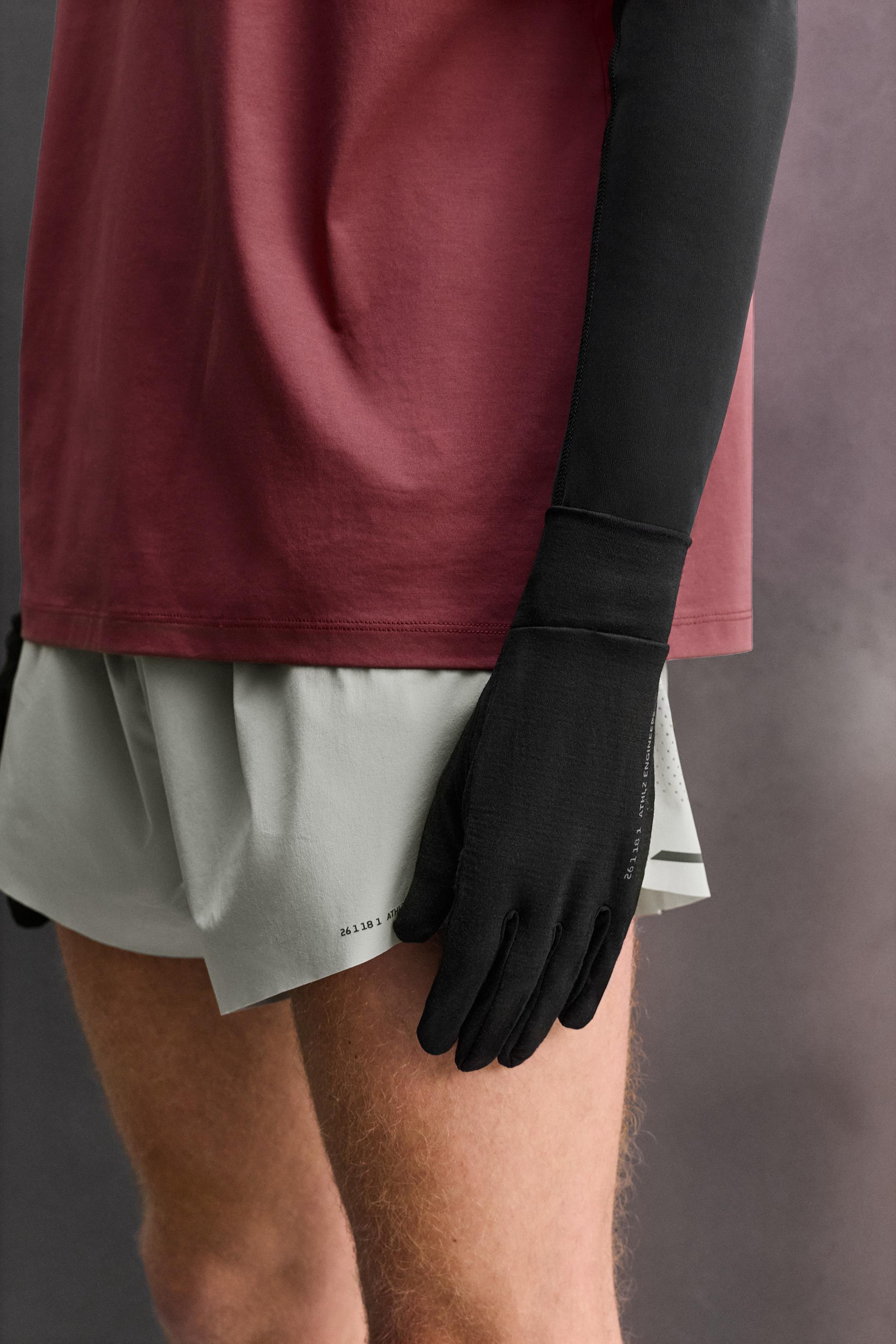 WOOL BLEND RUNNING GLOVES